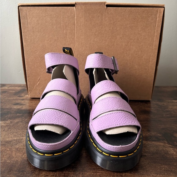 Dr Martens Clarissa II Quad Women's Lilac Purple Leather Platform Sandals US 5 - Picture 2 of 9